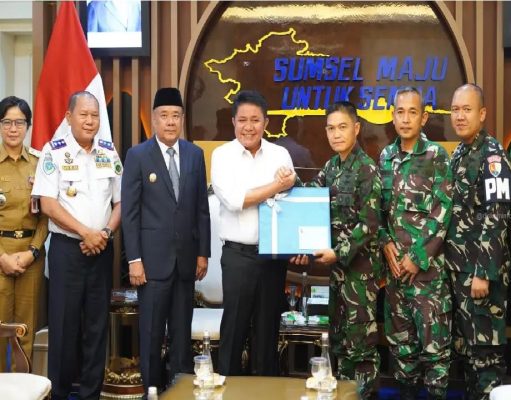 Gubernur dan Wagub Sumsel Terima Danlanud SMH Pamit Tugas Ke Mabes TNI AU