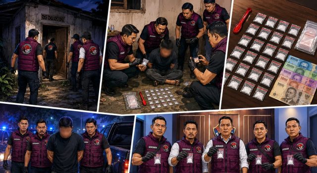 Satresnarkoba Polres Prabumulih Gagalkan Peredaran Sabu, Pengedar Diamankan Saat Sedang Memaketkan Barang Haram