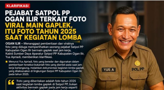 Klarifikasi Pejabat Satpol PP Ogan Ilir Terkait Foto Viral Main Gaplek, Itu Foto Tahun 2025 Saat Kegiatan Lomba